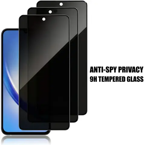 Privacy Protection Cellphone Smartphone Protective Shatterproof Tempered Glass Screen Protector Film Compatible with Samsung Galaxy a Series, Anti-Fingerprint, Anti Peeping, Anti Spy Privacy, Shatterproof, Touch Sensitive, Quick Installation