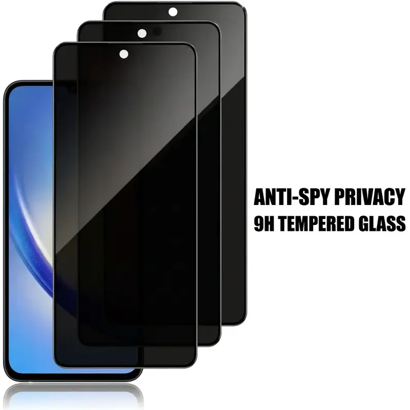 Privacy Protection Cellphone Smartphone Protective Shatterproof Tempered Glass Screen Protector Film Compatible with Samsung Galaxy a Series, Anti-Fingerprint, Anti Peeping, Anti Spy Privacy, Shatterproof, Touch Sensitive, Quick Installation