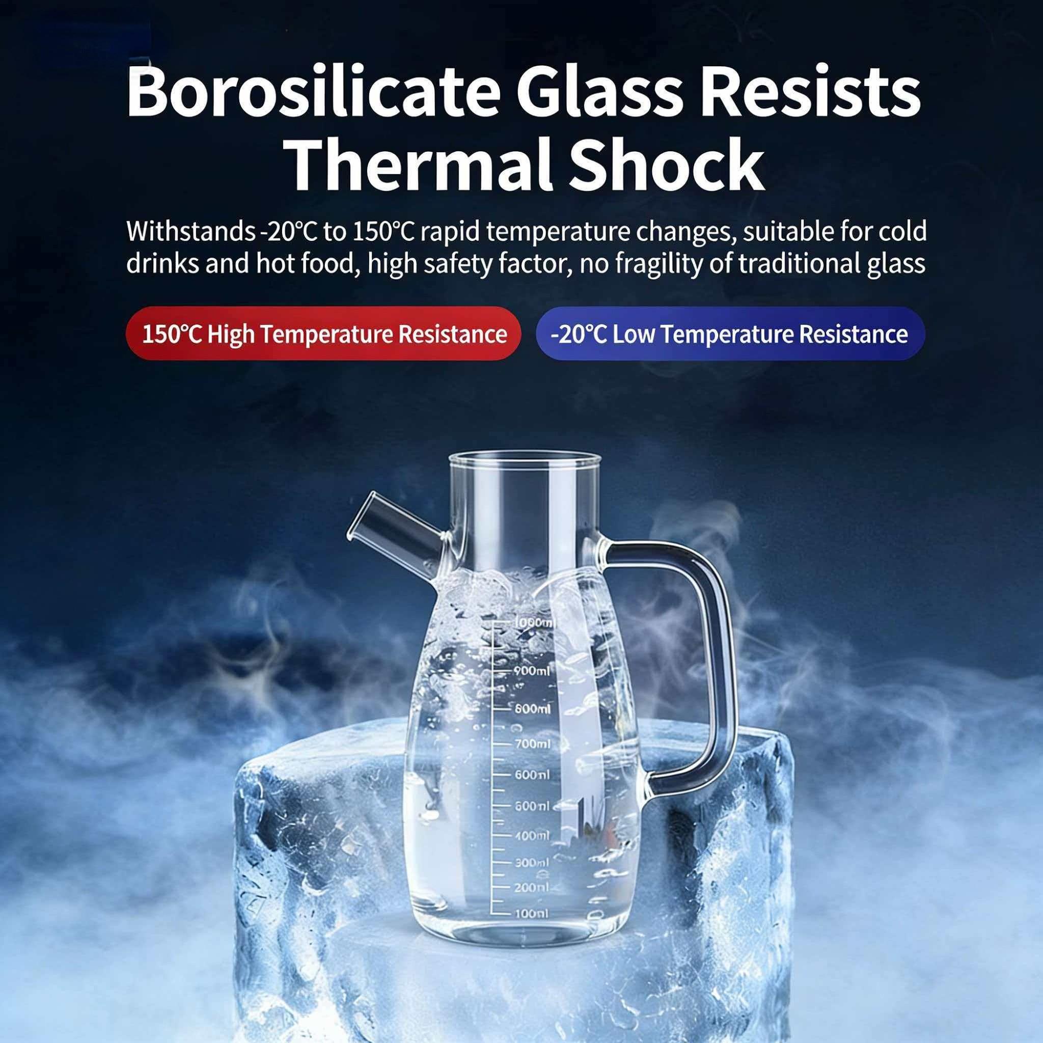 2pcs High Borosilicate Glass Multi-Functional Kitchen Condiment Bottles, Large Capacity Soy Sauce Vinegar Oil Bottle, Durable & Elegant Design