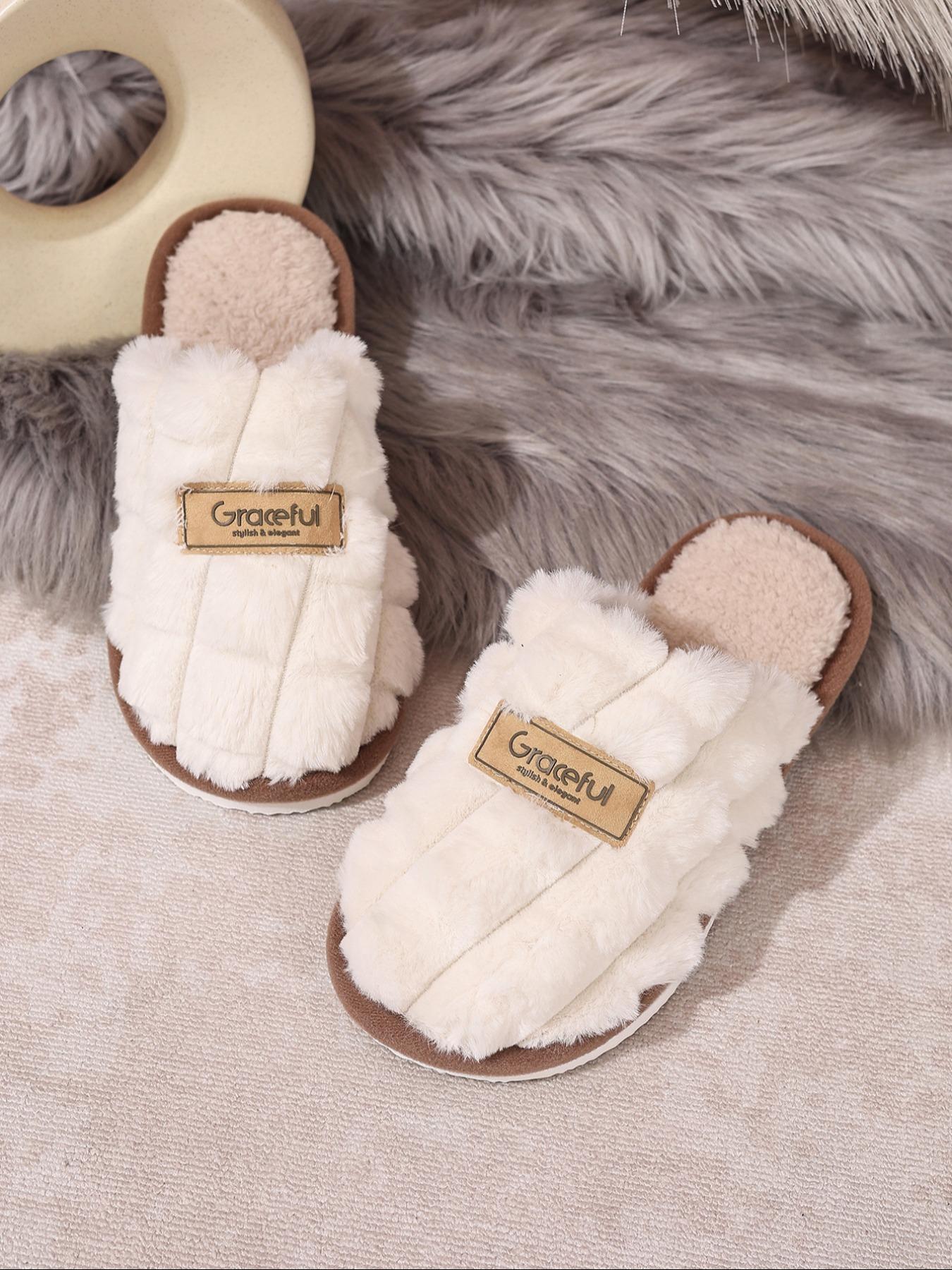 Unisex Winter Slippers with Soft Eva Sole, Thick Cushioning Indoor Home Shoes, Plush Lining, Durable Design, Comfortable Couple Footwear, Thermal Lined Slippers