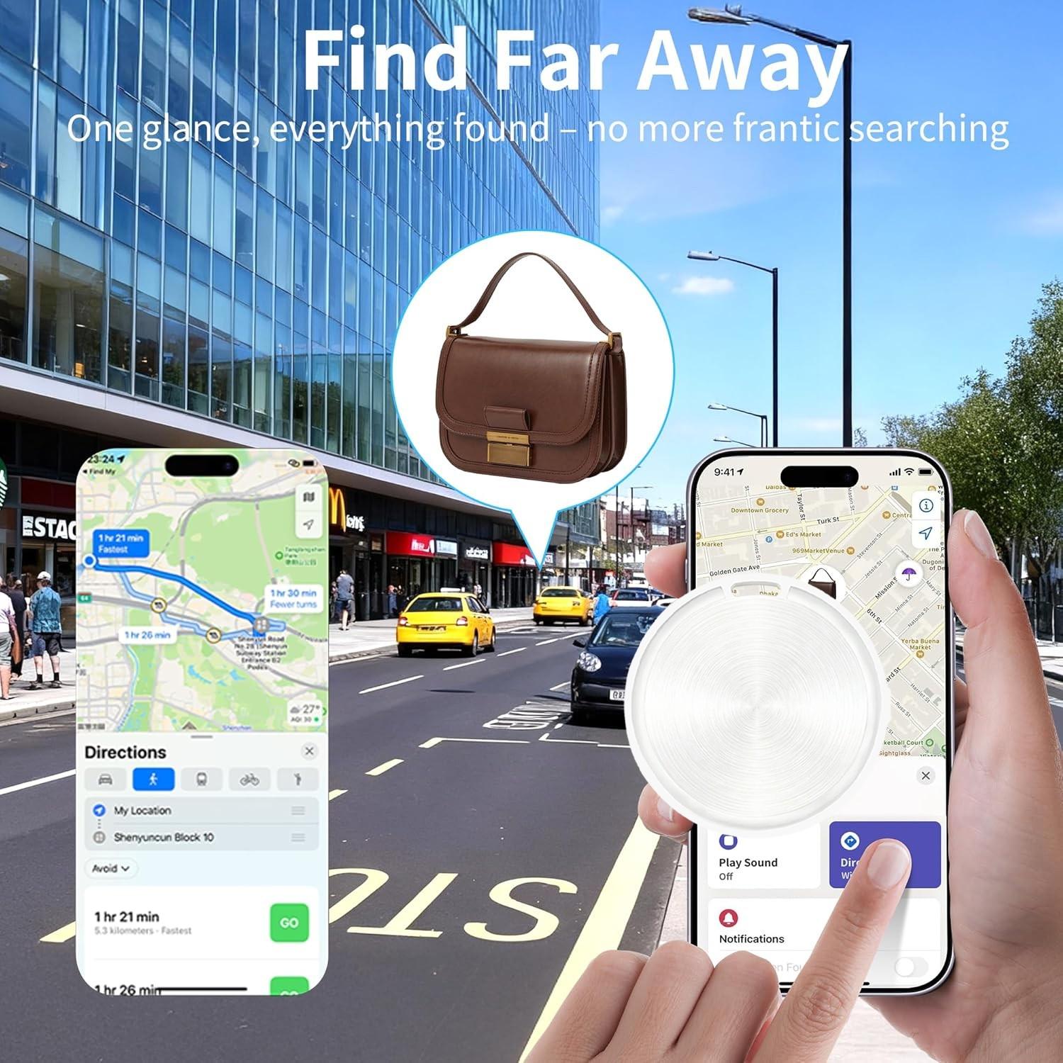 Smart Key Tracker Compatible with iOS and Android, Mini Electronic Tracking Device for Keys and Bags, Wrist Style Batteries Included