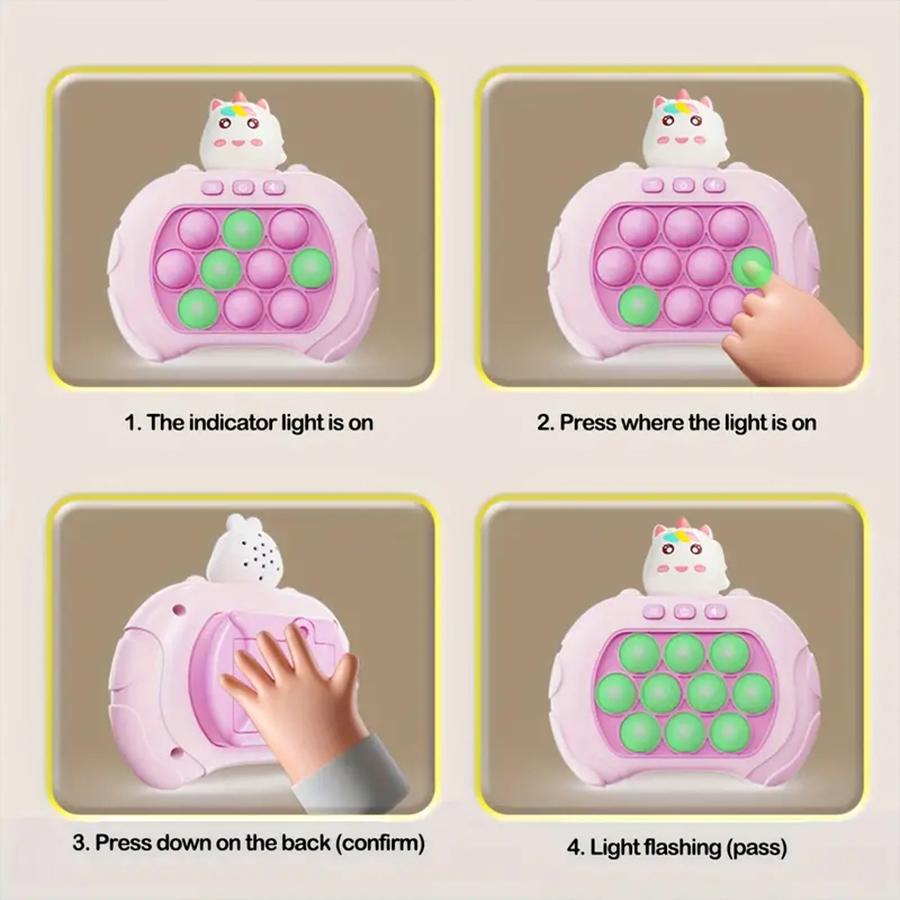 Popping Quick Push Game Console, Pop-up Game Fidget Toy, Pop It Game Controller, Gift Stress Relief Model, Stress Anxiety Relief Sensory Toy, Round, Birthday Gift, Christmas Gift