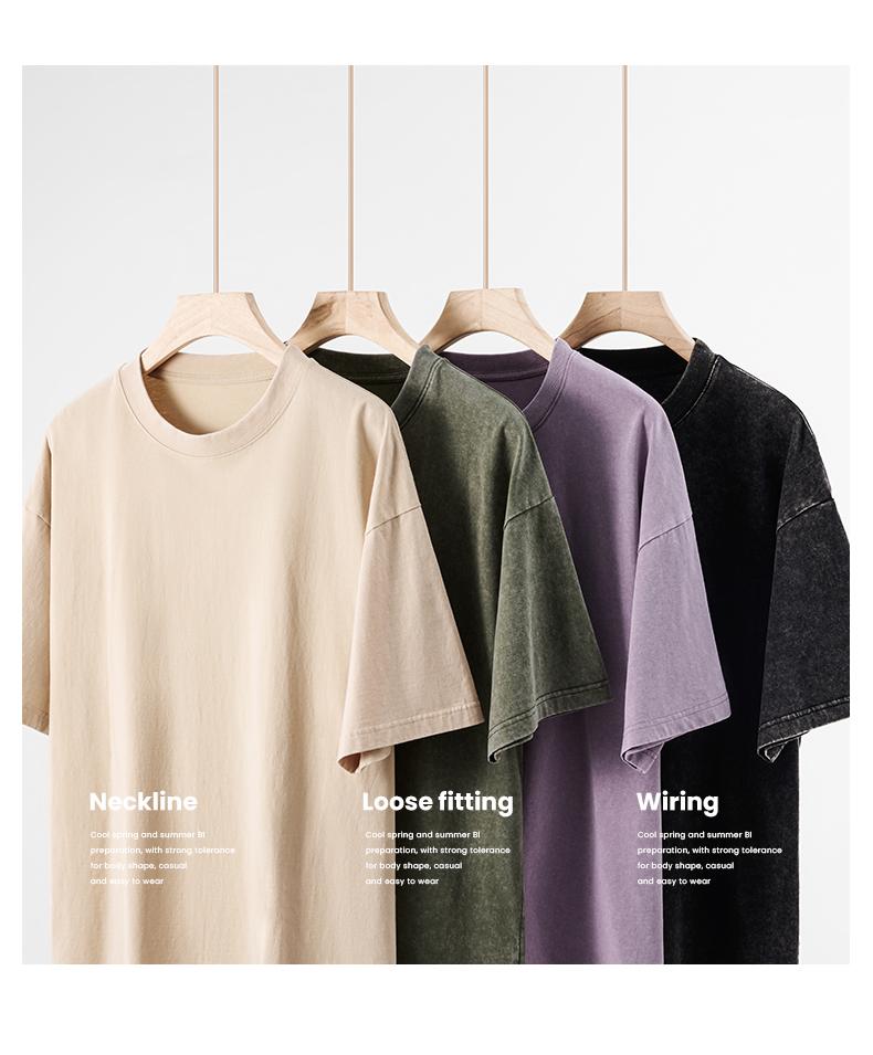 MIDMX Oversized Vintage Streetwear Cotton T-Shirts Solid Colors Men Women's Wear Summer Tops Baggy Crewneck Loose Fits Style 100% Pure Plant Dyed Comfortable Soft Breathable Black Friday Deals Christmas Gift Suits Suits Suits