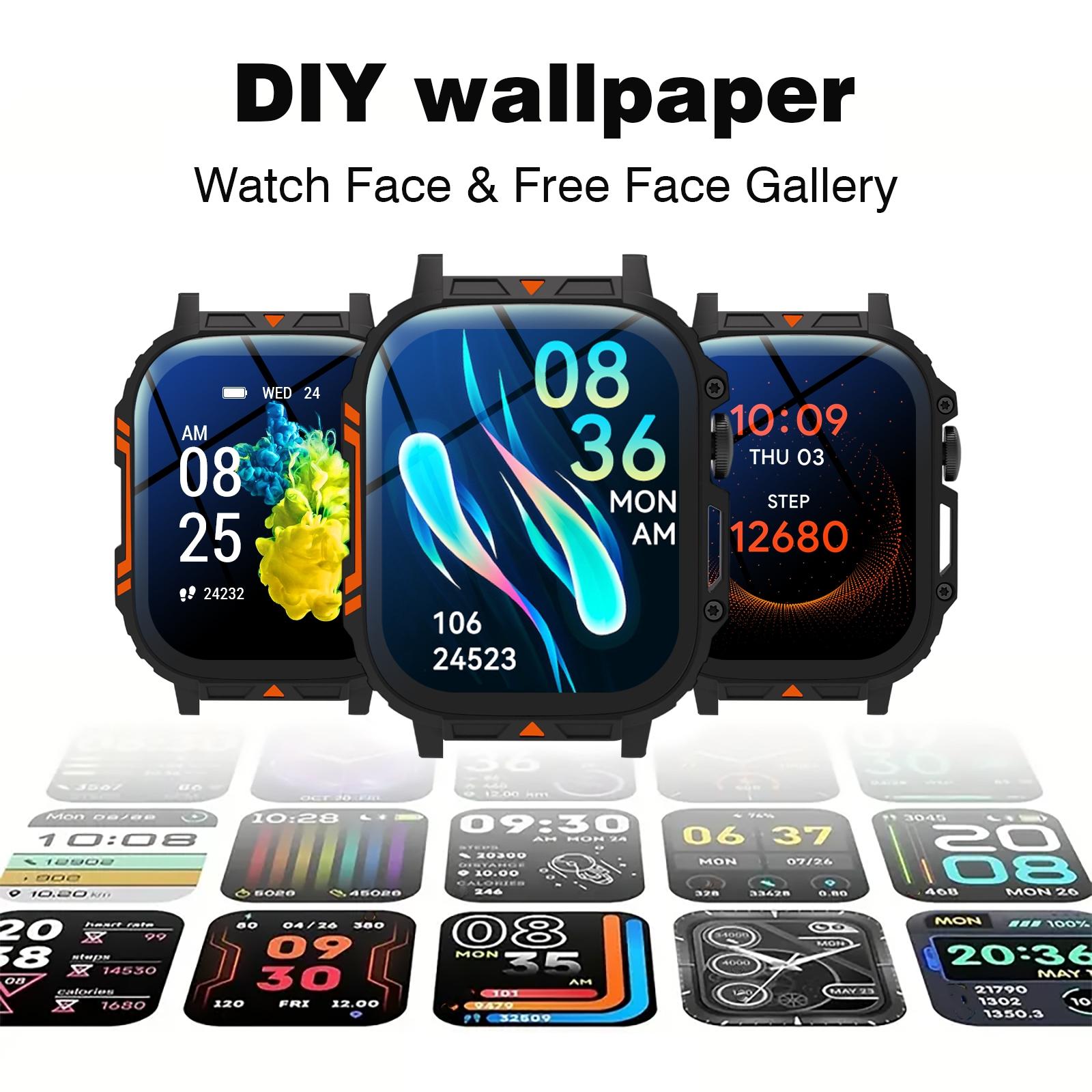 Smart Watch, Wireless calling /dial, Multi-Sport Modes, Call & Message Alerts, Custom Wallpaper, Compatible with iOS/android
