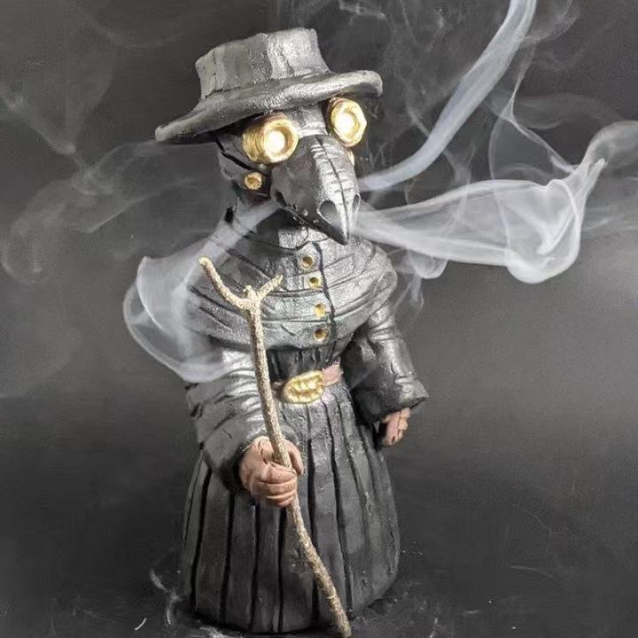 Halloween Mr. Crow Incense Burner Container Decorative Figurine Home Creative Incense Toxic Gas Crow Figurine