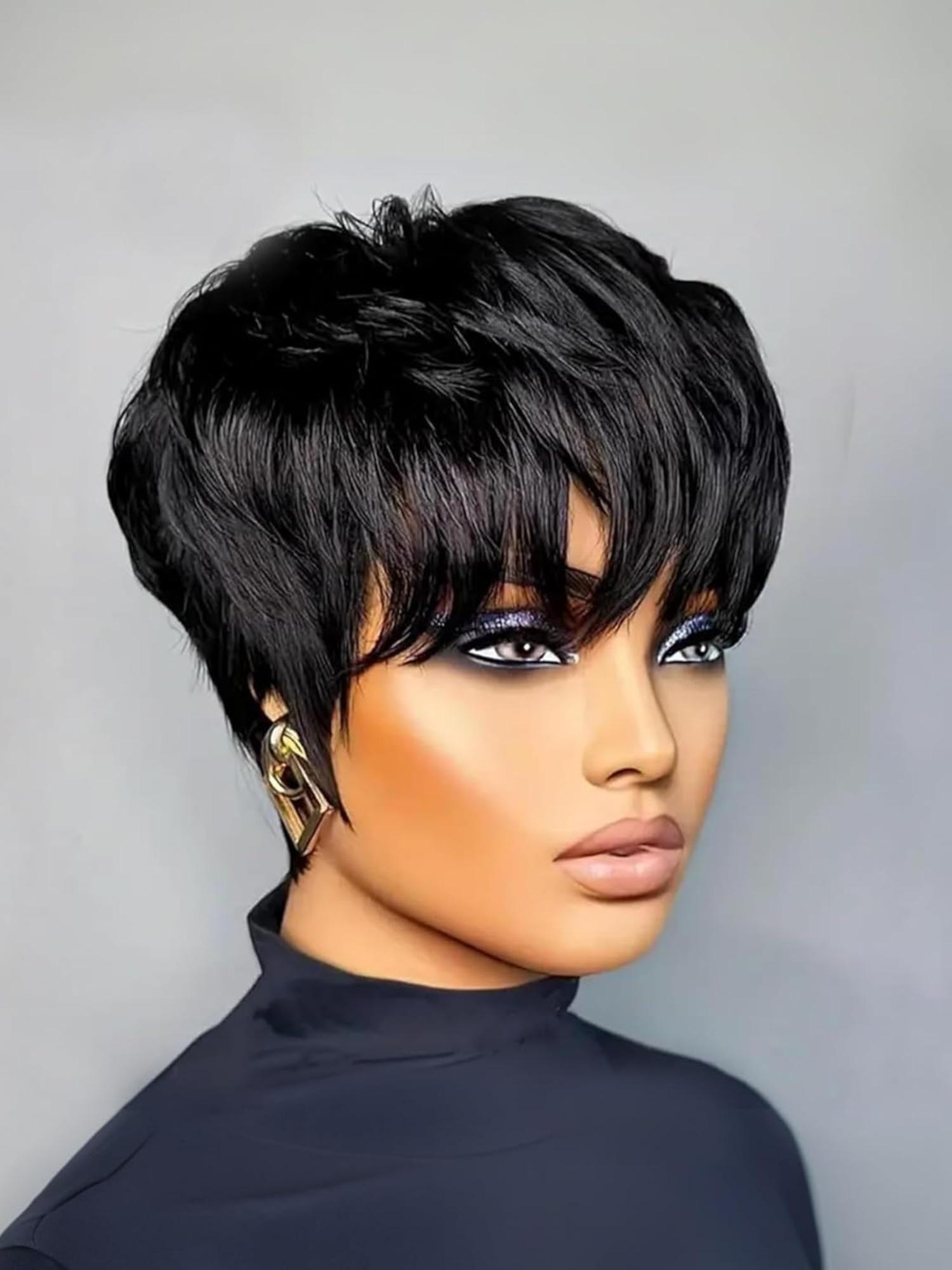 Pixie Cut Wig Soft Straight Hair, Short Pixie Cut Wigs for  display picture 2