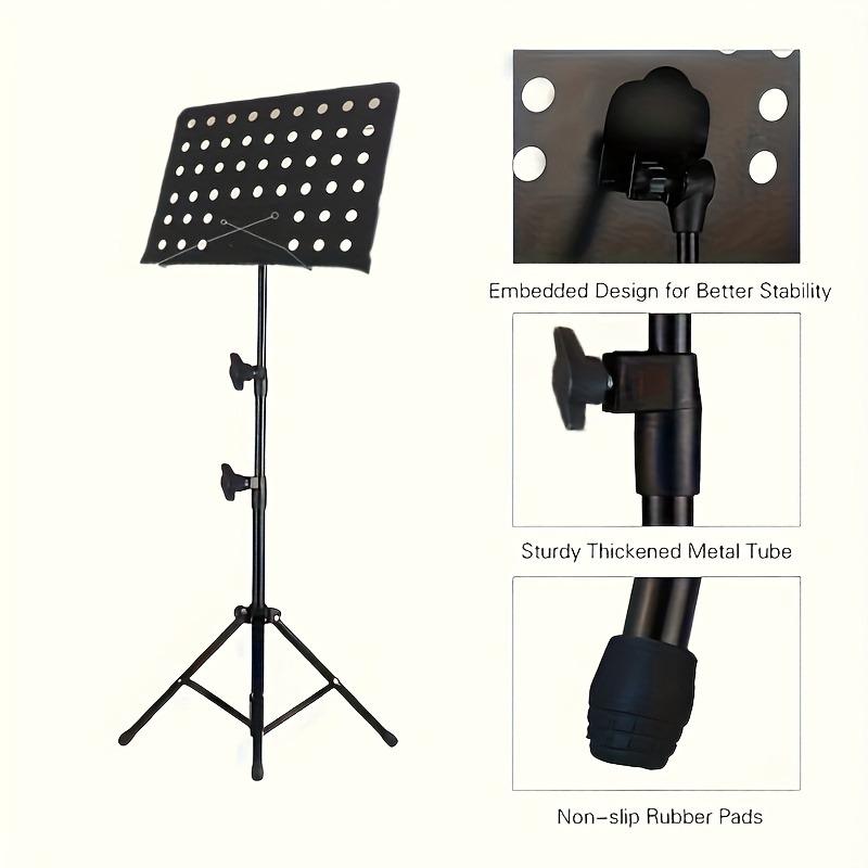 1 piece foldable bold music stand - portable music stand, universal for home/piano shop/performance, stable load-bearing music stand, stage performance, home practice