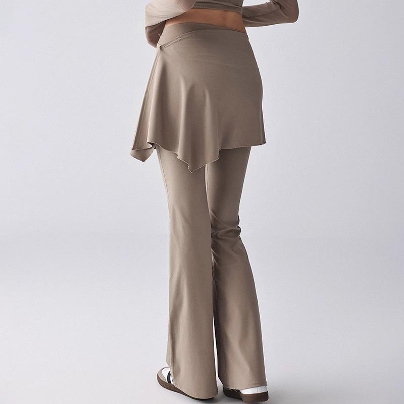 Micro-pull yoga pants women's new high waist hip lift outer wear dance yoga clothes Pilates sports fitness culottes set