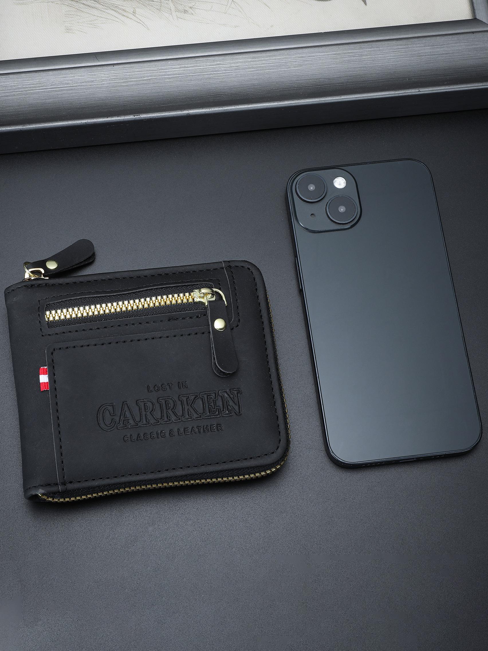 Men's Business Fashion Zipper Short Wallet, Multi Card Slot Card Holder, Multifunctional PU Leather Wallet, Casual Trendy Versatile High-quality Daily Wallet for Men, Credit Card Holder