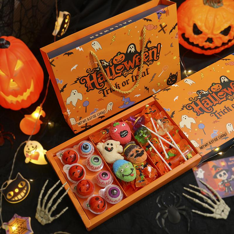 Christmas Candy Gift box set, 4D Lollipop Marshmallows Gummies , Various mixed candies  party favors, Creative Ghost  pumpkin bat, High-appearance snacks, For Kids/Children,Besties,Little friends,Boyfriends and Girlfriends gift 8.57 OZ (33 Count)