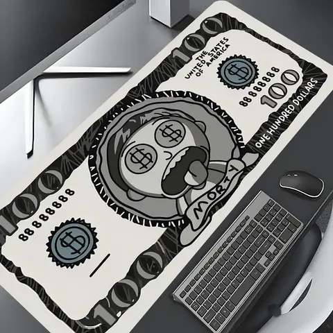 Spoof Dollar Pattern Mouse Pad, Large Gaming Mouse Pad, Aesthetic Desktop Decoration Protection Pad, Non-Slip Rubber Pad for Laptop and Desktop Computer Games, Desktop Accessory, Desk Accessories, Mousepad, Made for Gaming
