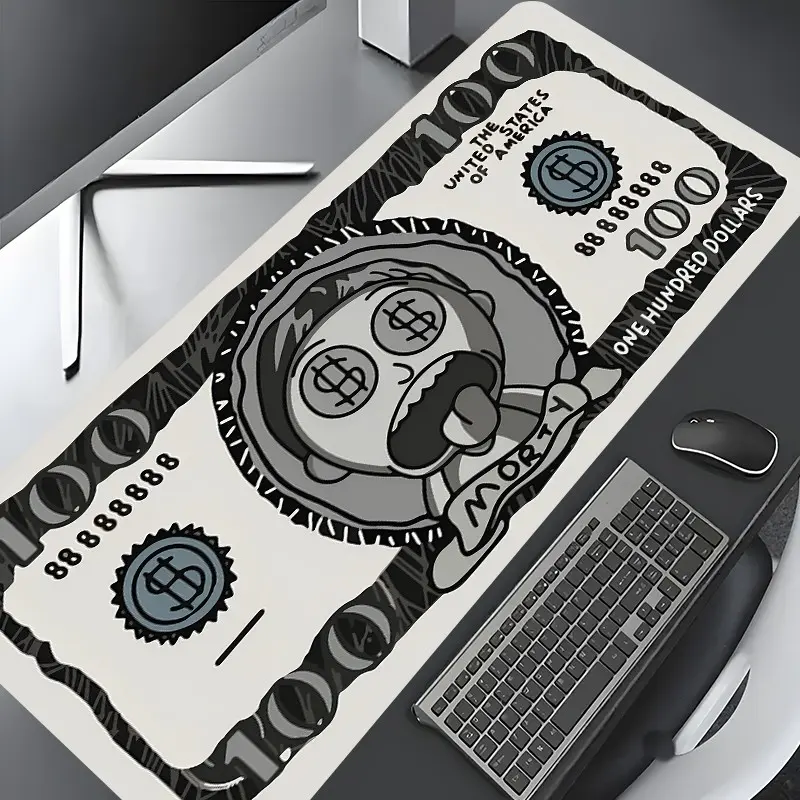 Spoof Dollar Pattern Mouse Pad, Large Gaming Mouse Pad, Aesthetic Desktop Decoration Protection Pad, Non-Slip Rubber Pad for Laptop and Desktop Computer Games, Desktop Accessory, Desk Accessories, Mousepad, Made for Gaming