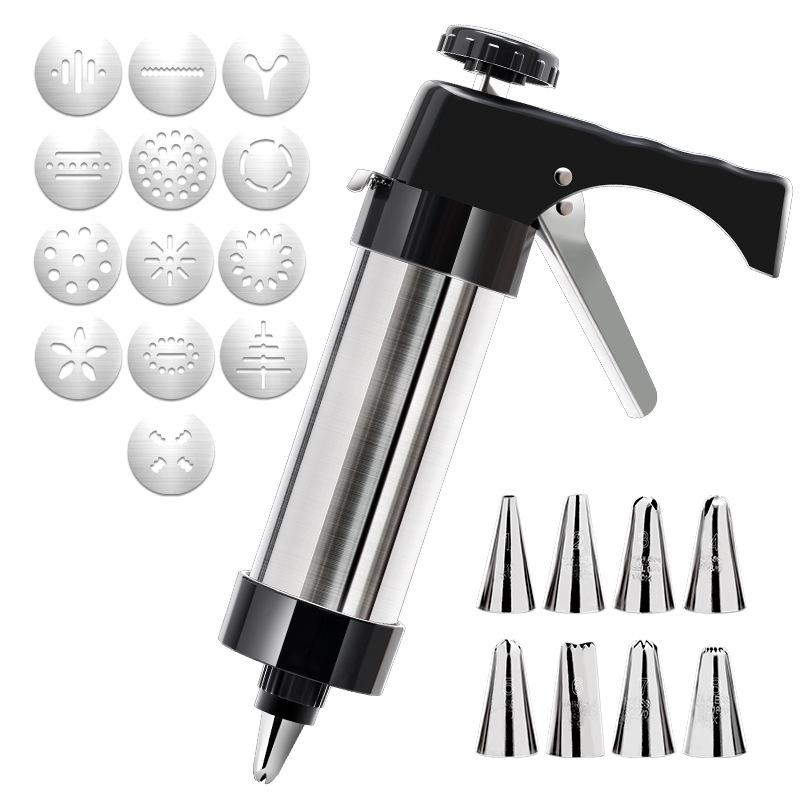 Cookie Press Gun for Biscuits, Cream Piping Gun, Piping Nozzle for Jelly Beans, Home Use Piping Gun, Easy-To-Use Cookie Maker