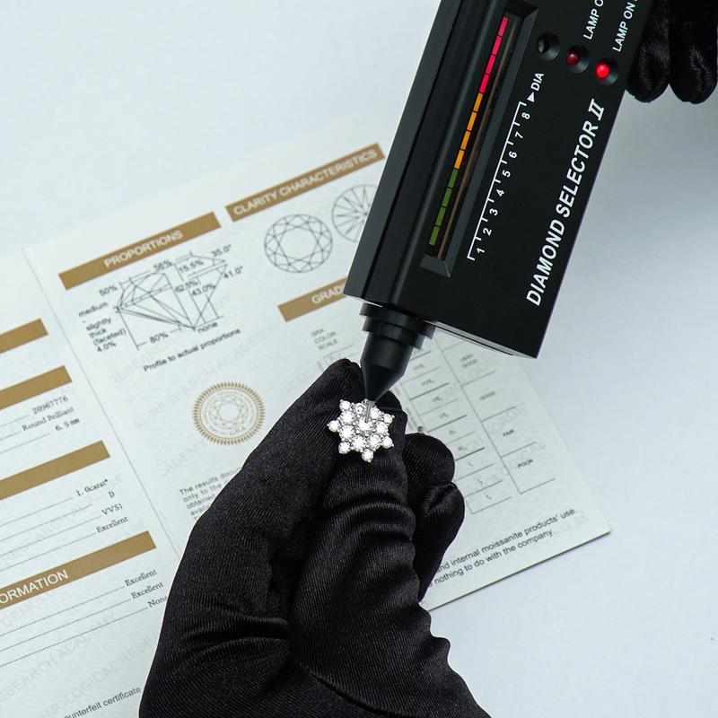 Delzzad Dazzling Star Cluster Earrings Round Synthetic Moissanite S925 Studs Unisex Earrings Birthday Anniversary Gift Mother's Day Christmas Gifts for Men Women