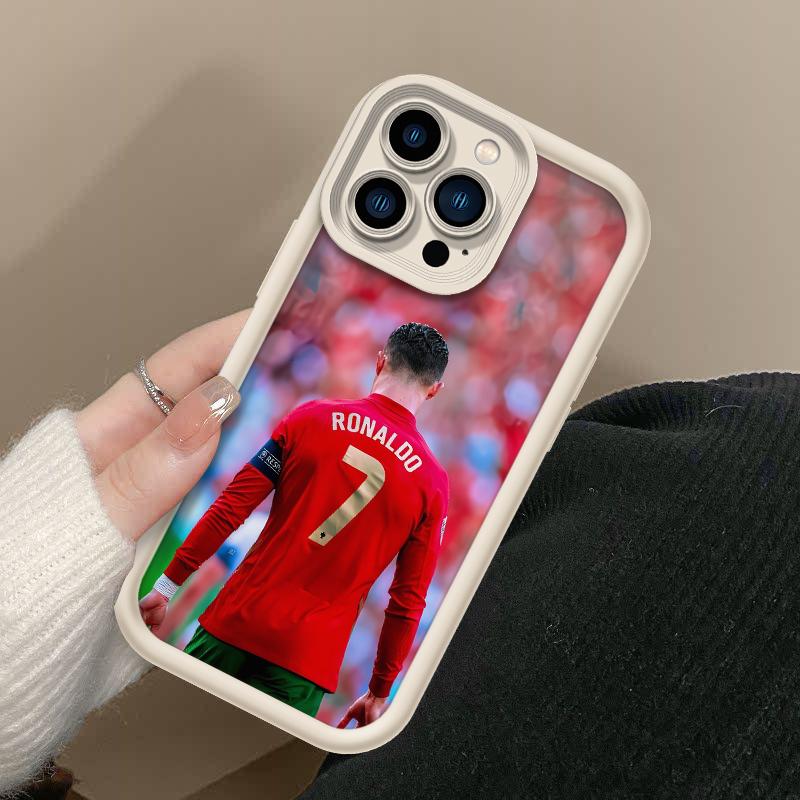 Ronaldo pattern Casing For iphone 17 16 15 14 13 12 11 X XS PRO PLUS MAX Soft Silicone TPU Black White Shockproof Protective Phone Cases Shell Cover football