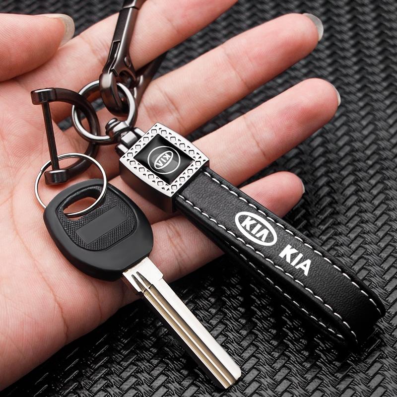 Kia Car Embroidered Keychain with Logo, Stylish Accessory for Kia Owners, Durable & Trendy Design, Perfect Gift Idea