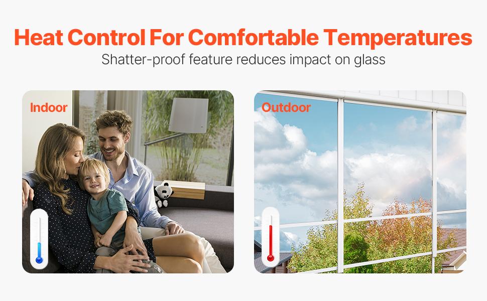 VEVOR Window Privacy Film, One Way Window Tint, Privacy Mirror Reflective Film, Sun Blocking Heat Control Glass, Self-Adhesive, See out Not in Window Film for Home and Office, Silver, 36 inx 49.3 ft