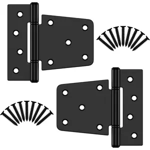 3.5 Inch Heavy Duty Gate Hinges, Extra Thick Gate Hinges for Wooden Fences, Vinyl Fence Gate, Barn Door, Shed,Garage, Gate Door Hinges for Indoor Outdoor(Screws Included, 2 Pack)