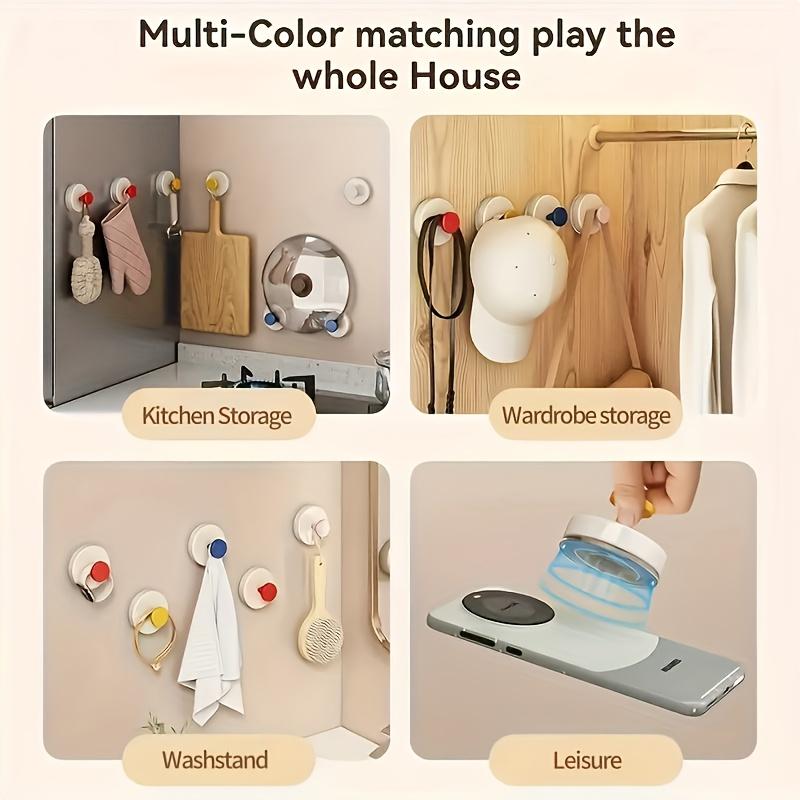 10pcs multifunctional hook suit, random color, strong wall hanging design without drilling