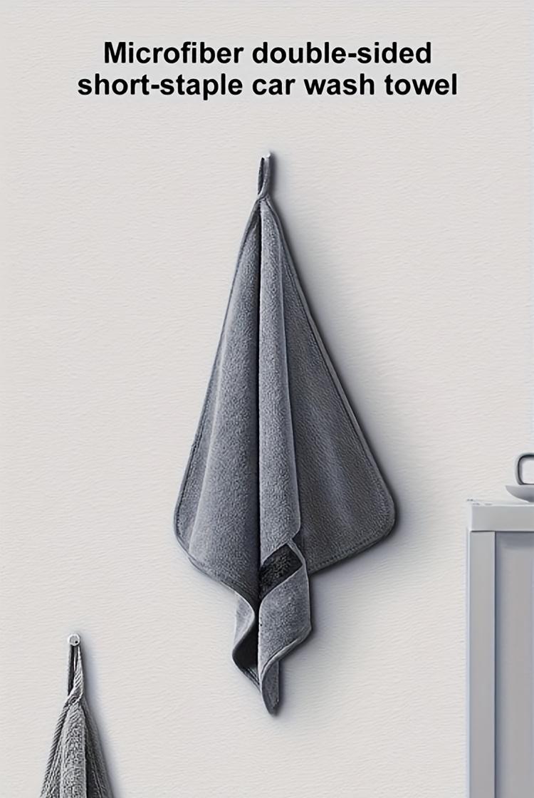 2/4/6/8Pcs Microfiber Car Washing Towels, Reusable Super Absorbent Quick Dry Cleaning Cloths, Double Layer Thick Soft Towels, Multipurpose for Car, Kitchen, Living Room, Bedroom, Household Cleaning Supplies