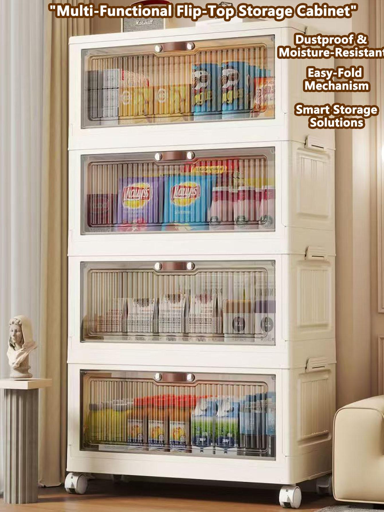Multi-Layer, Multifunctional Storage Cabinet, Home Organizer Rack, Snack Box Holder, Easy Assembly, Space-Saving Design, Ideal for Kitchen & Living Room