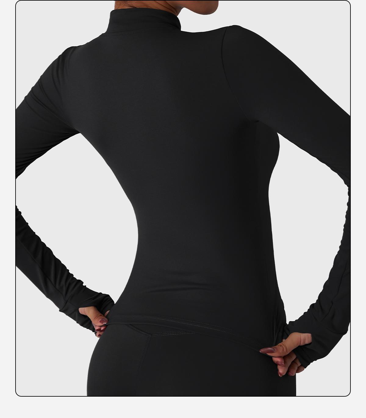 Women's Lightweight Full Zip Running Sports Jacket Workout Slim Yoga Sweatshirt with Thumbholes Athleisure Style SpringStatements