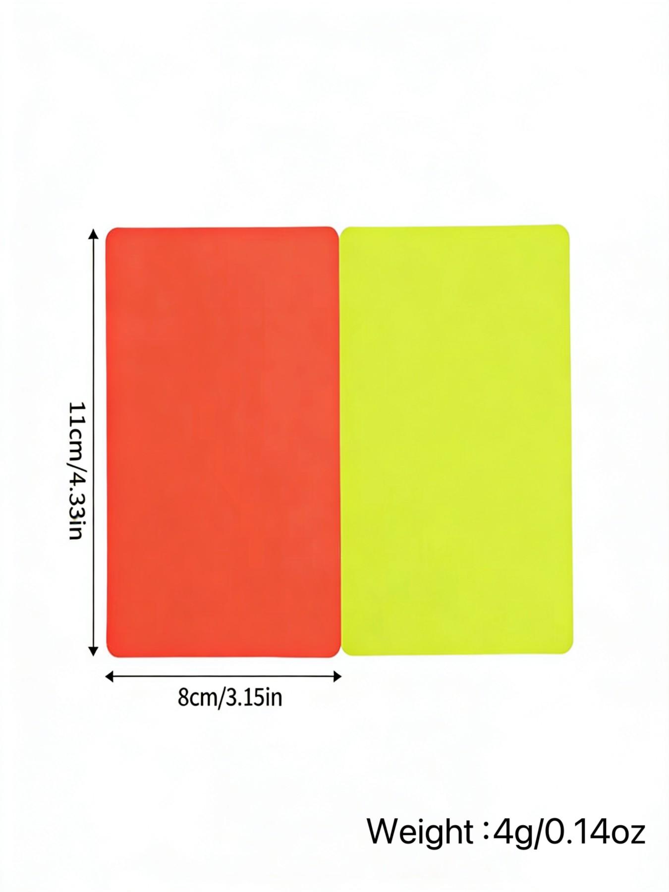 Football Referee Folding Card Set, Includes 2/4 Warning Cards, Durable Plastic Material, Ideal for Football Matches, Sports Cards