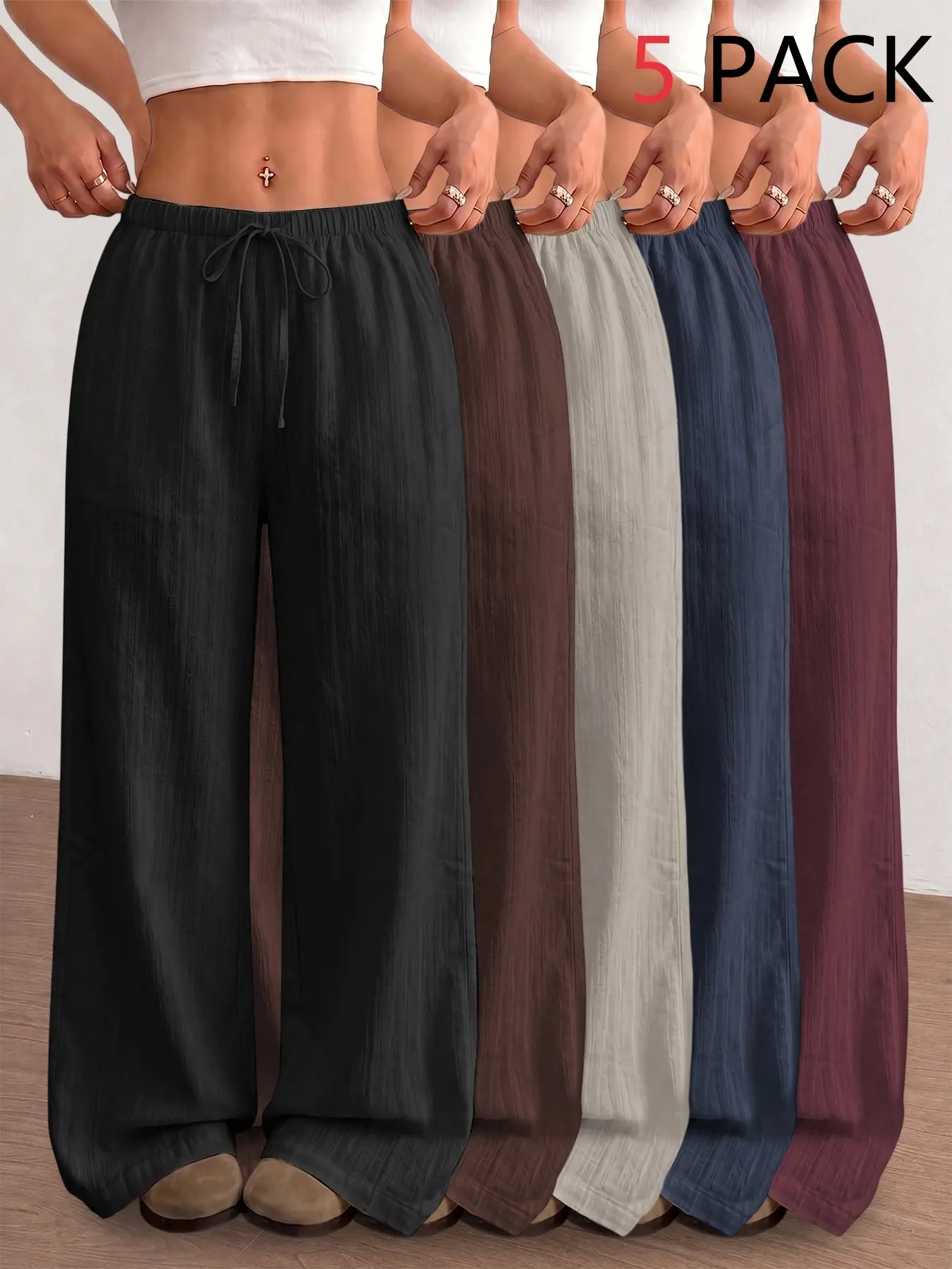 Black + Wine Red + Dark Blue + Khaki + Brown