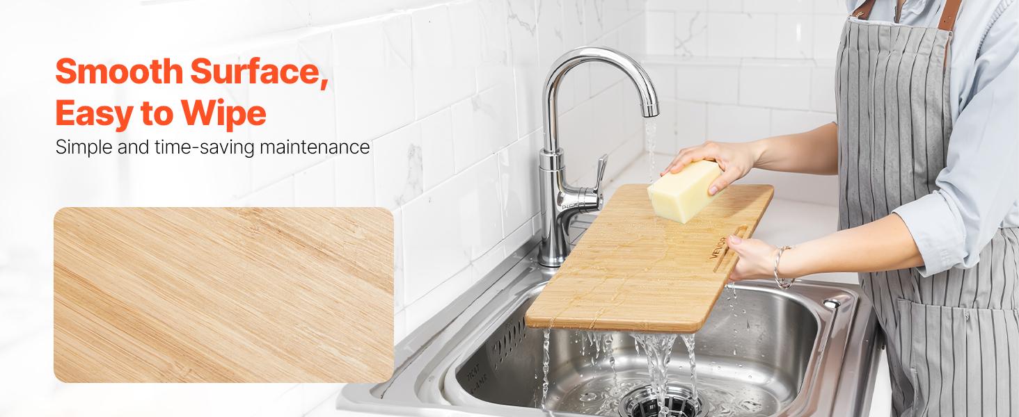 VEVOR Appliance Slider, Small 10.5x 13-inch, Rolling Sliding Tray with Rubber Wheels Hollow Handle, Easy to Clean, Appliance Rolling Tray for Coffee Maker, Kitchen Countertop, Natural Wood