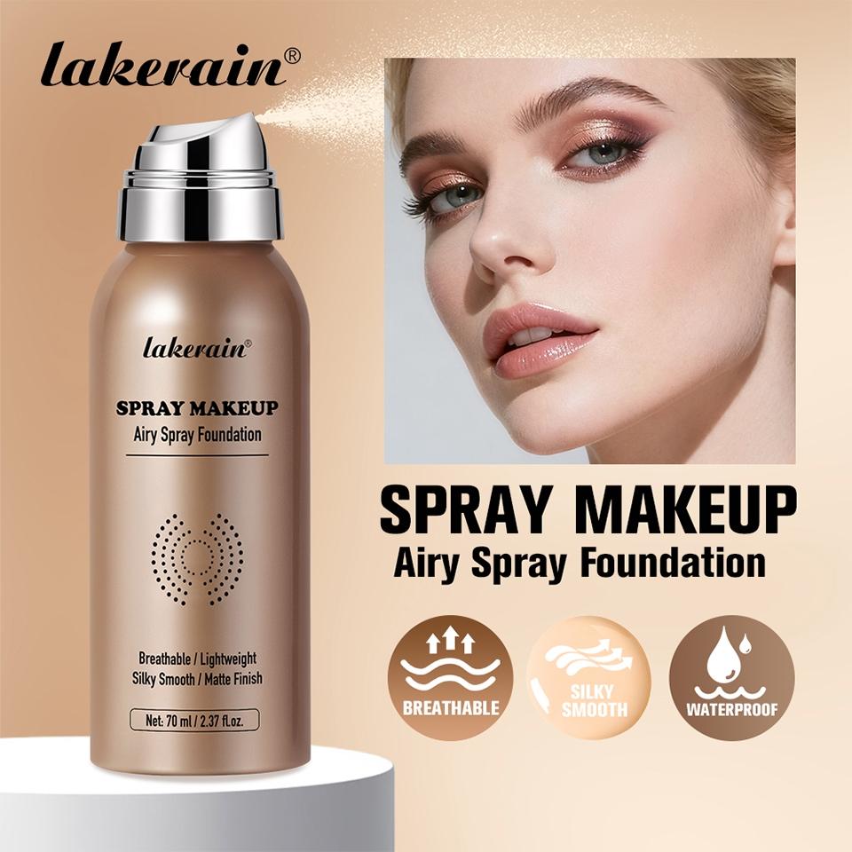 4-Color Air Spray Foundation, Matte Liquid Makeup, Long-Lasting Setting Spray, Concealer Spray, Waterproof Sweatproof Foundation