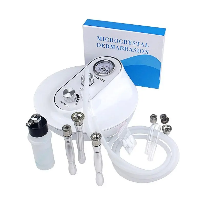 Home Facial Microdermabrasion Skin Care Machine, Vacuum Pore Cleaner Exfoliator with Replaceable Polishing Heads for Daily Skin Brightening