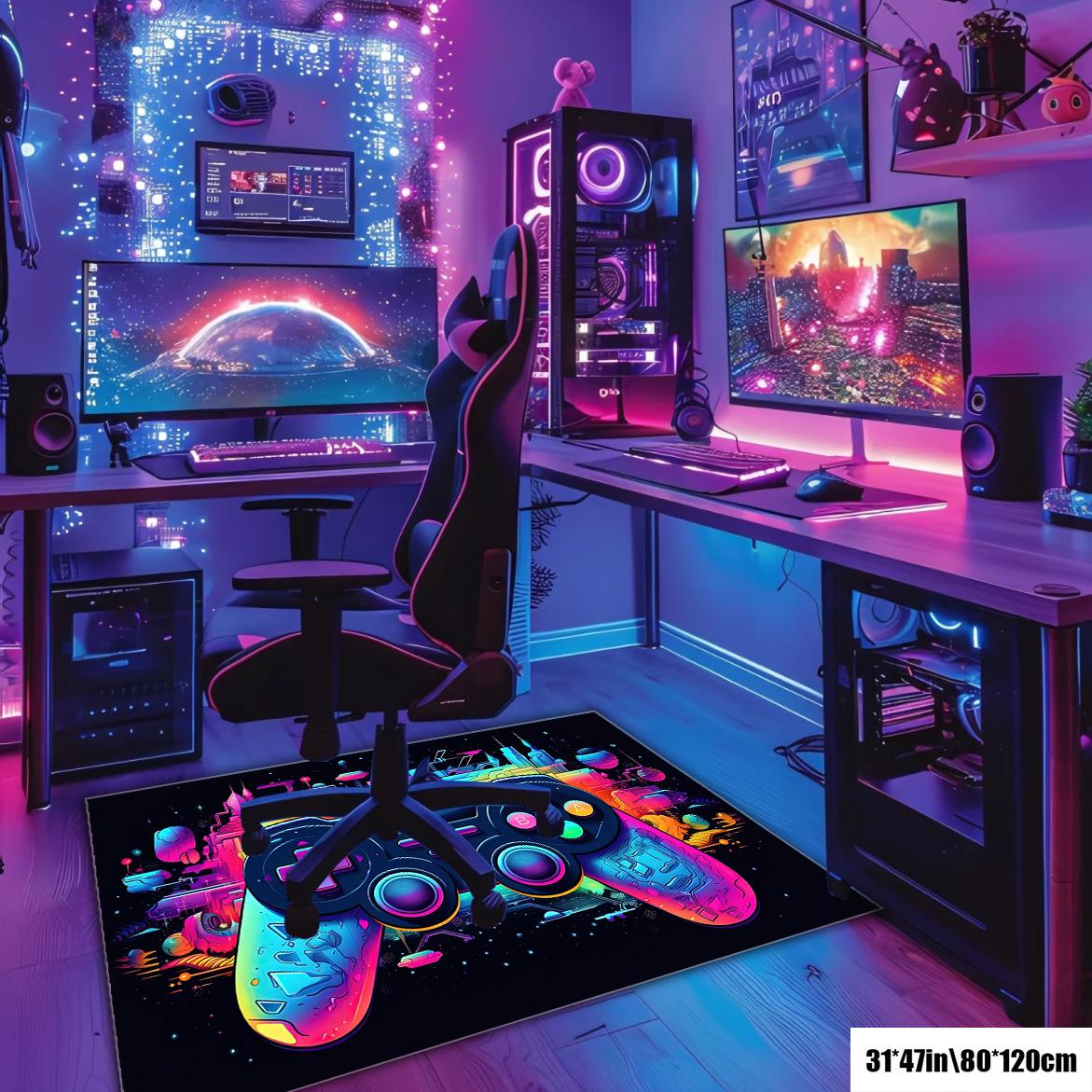 Game Controller Pattern Floor Mat, 1 Count Colorful Creative Soft Floor Carpet, Decorative Area Rug for Home Living Room Bedroom Game Room, Video Game Rug