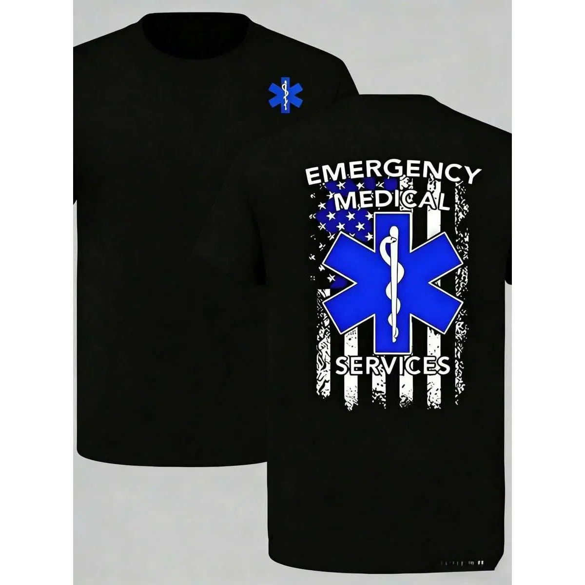 % Cotton Graphic Tees Emergency Services-Shirt With Of Life And American Design, A Suitable Paramedics, First Responde
