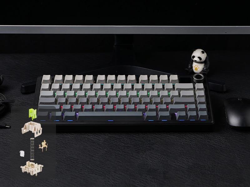 (NEW) Aula F75 MAX Wireless Mechanical Keyboard with TFT Screen and Knob, Gasket Gaming Keyboard in 75% Layout, Hot Swappable, RGB Backlight, for PC/Mac/Linux (Black Gradient) (NEW) Aula F75 MAX Wireless Mechanical Keyboard with TFT Screen and Knob, Gasket Gaming Keyboard in 75% Layout, Hot Swappable, RGB Backlight, for PC/Mac/Linux (Black Gradient)