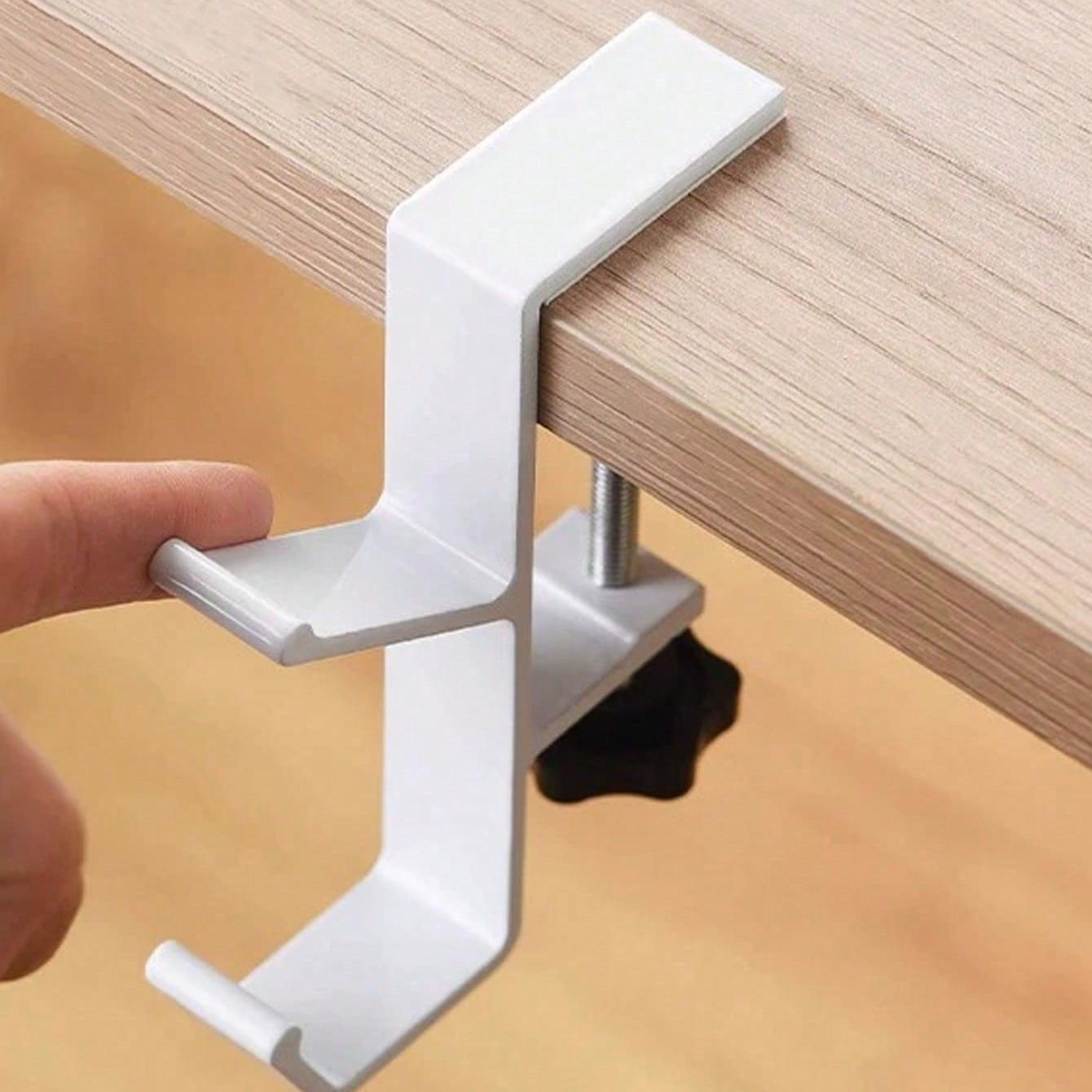 Portable Adjustable Durable Desktop Headphone Stand, Desk Mount Bag Holder Hook Clip, Hangs on Backpack, Reduce Desktop Clutter, Hanging Storage, Headphone Accessories, Adjustable Bracket