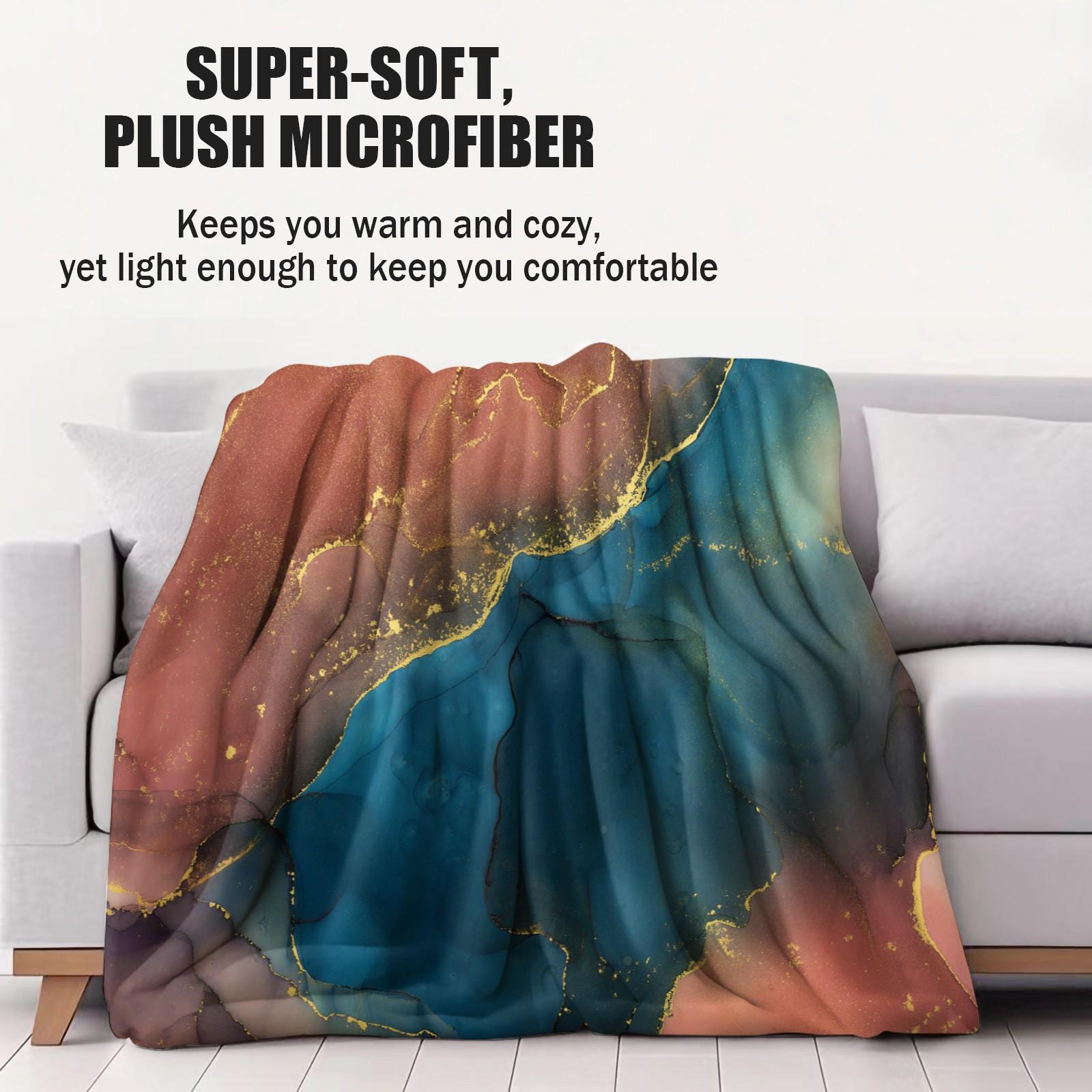Marble Ink Print Blanket, Soft Warm Breathable Comfortable Skin-Friendly, Multiple Styles Available, Suitable for All Ages, Sofa Bed Use, Ideal Gift
