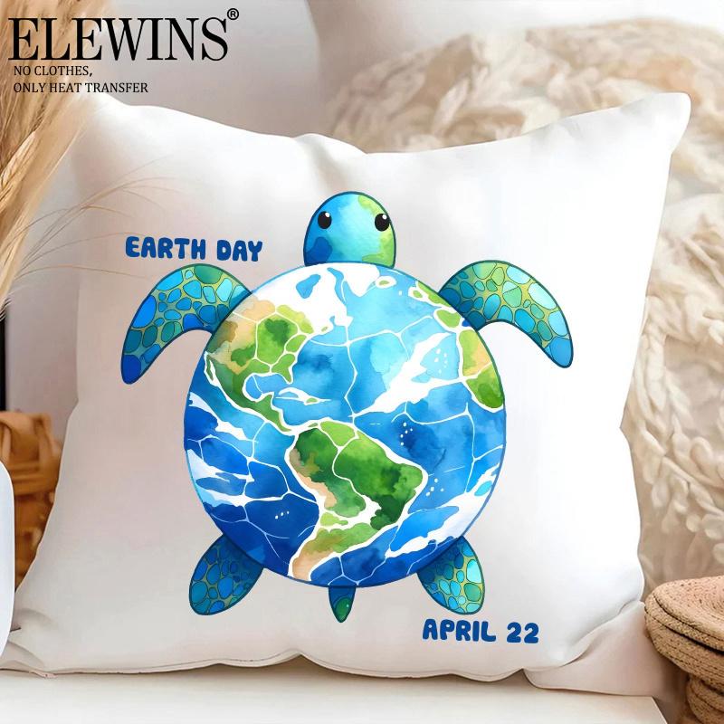 6 Pcs Earth Day Heat Transfer Vinyl Patches for DIY T Shirt Jeans Backpack Family Clothing Hats Crafts Decoration Iron on Stickers