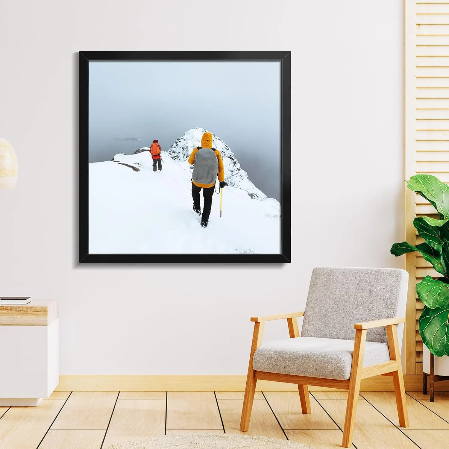 30x30 Black Photo Frame for Wall Display, Shatter-Resistant Plexiglass, Stable & Sturdy Poster Frame, Handpicked Gift Option, 1 Pack