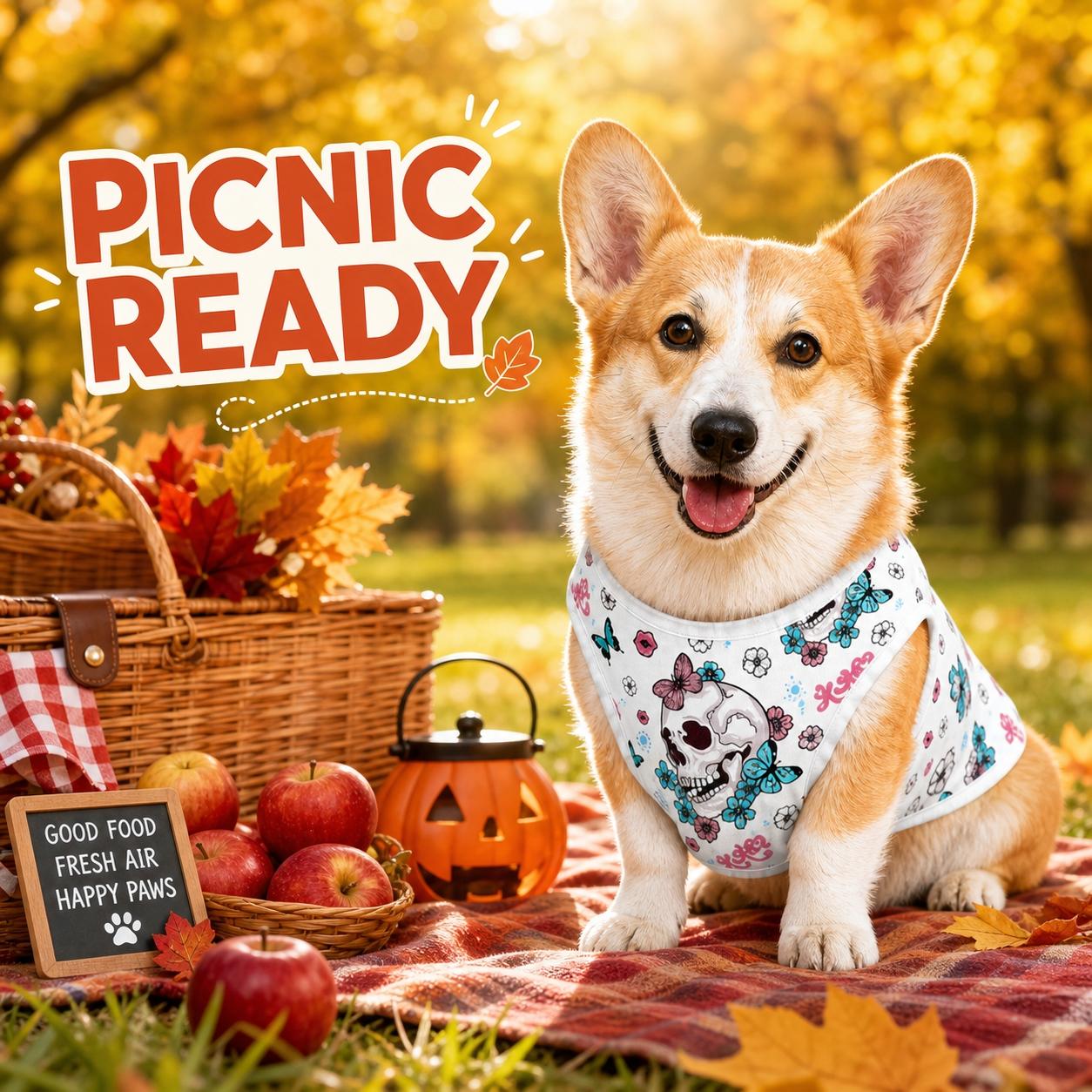 Halloween dog clothes, cool touch pet T-shirt, lightweight breathable puppy vest, festive apparel with a cooling sensation, soft, washable and durable pet outfit for medium and large dogs.