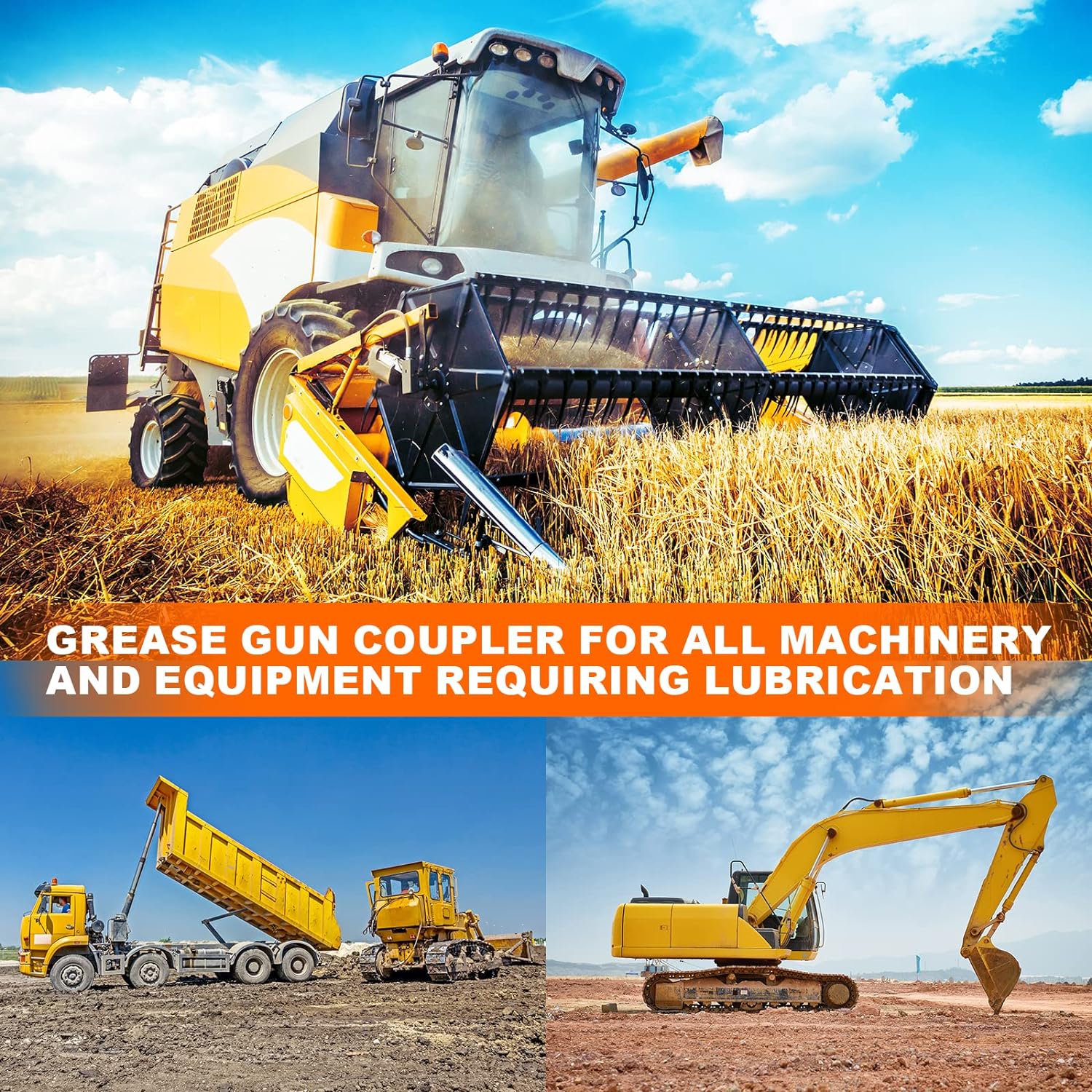 High Pressure Lubricating Coupler Adapter, Compatible with All 0.32cm Npt Oil Guns, Ideal for Machinery & Equipment Maintenance