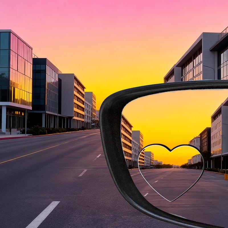 Heart Shaped Car Blind Spot Mirror, 360 Degree Wide Angle Convex Mirror, Car Exterior Accessories for Car Parking, Automotive Rearview Mirror Accessories