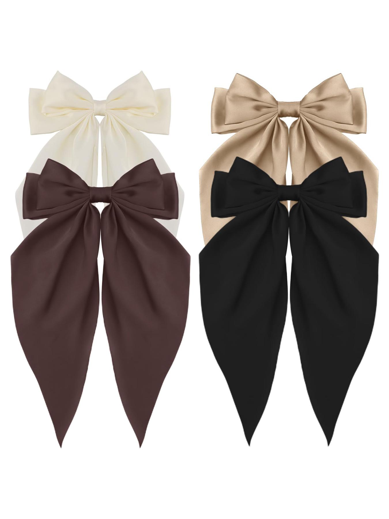 Women's Elegant Bowknot Design Hair Clips, Prom Hairstyles Cute Trendy Hair Clips, Chic Gorgeous Hair Accessories for Various Hairstyle Use, Super Cute Clips