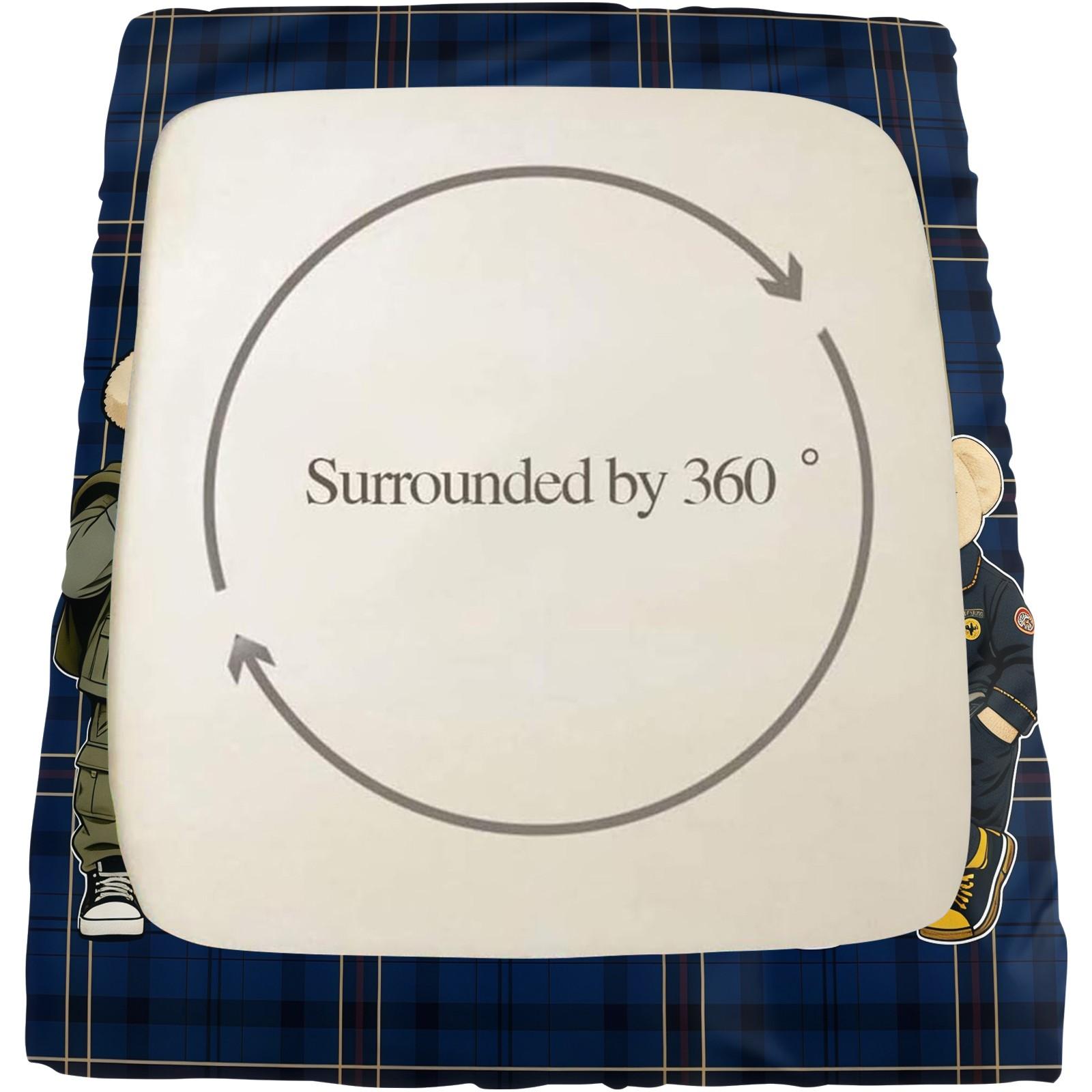 Teddy Bear Pattern Bed Sheet, Comfortable Printed Pattern, Includes 1 Bed Sheet and 2 Pillowcases, Comfortable Bedding, Non slip Dust Cover Suitable for Bedroom and Guest Room, Suitable as a Gift for Children or Adults