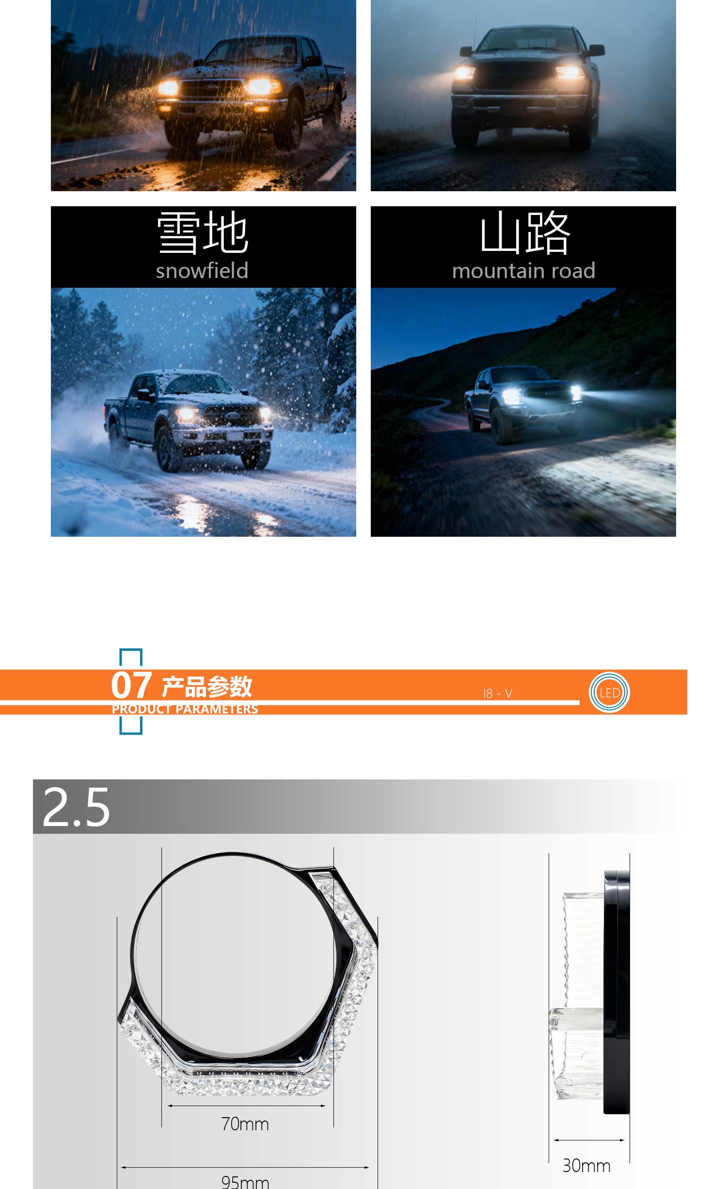 2.5" 3" 5D RGB LED Angel Eyes Halo Rings Light Rectangular DRL Covers With Turn Signal Light App Control For Car Moto Headlight