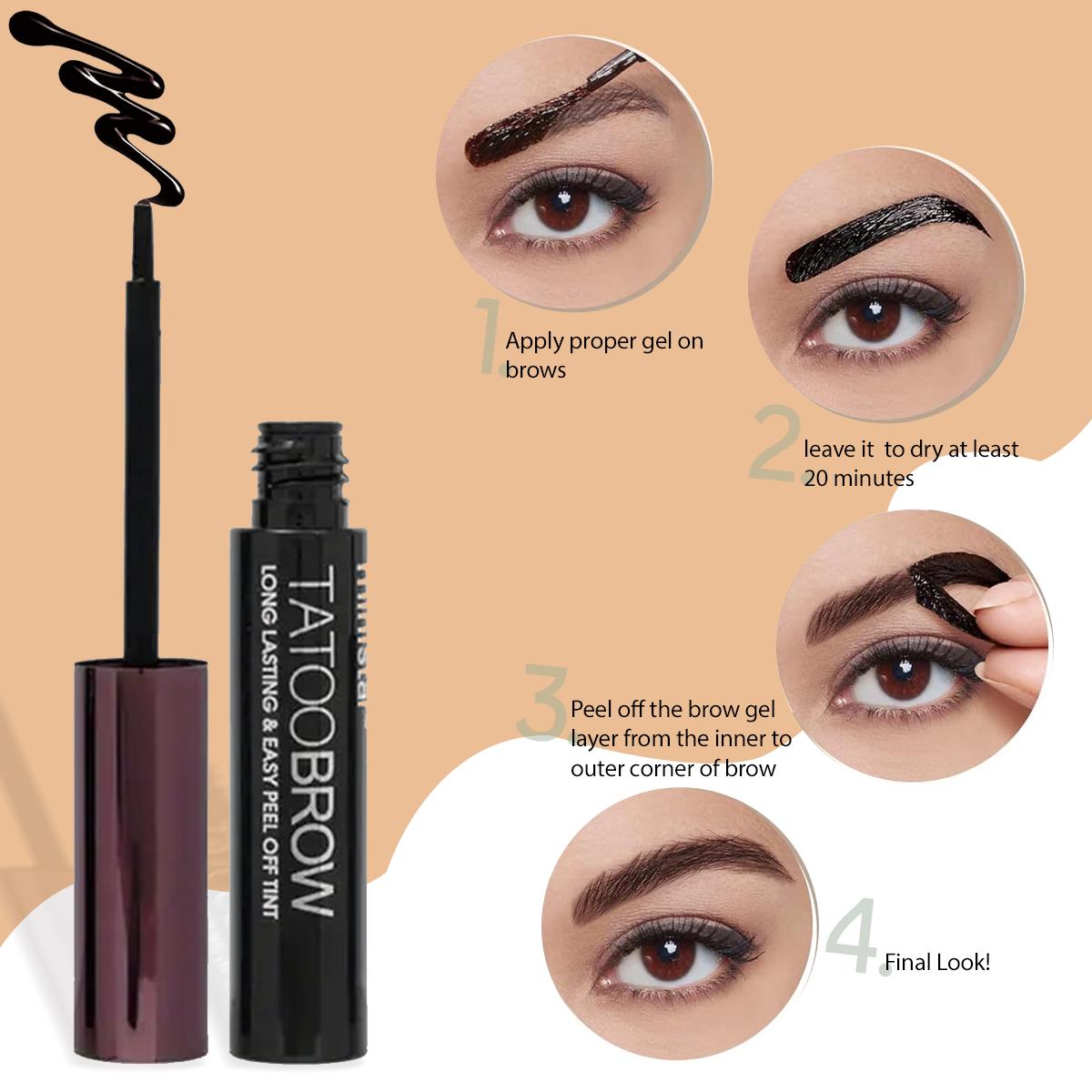 Peel Off Eyebrow Gel Tint, 1 Count Waterproof Transfer-proof Eyebrow Tint, Long Lasting Eyebrow Makeup Tool for Women, Cosmetic