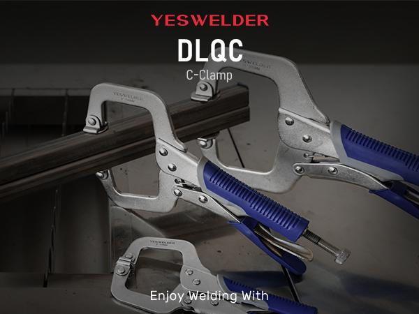 YESWELDER Locking C-Clamp Set of 3 Sizes (6, 9, 11 inches) | Robust Design, Heat-Treated Jaws, Chrome-Plated Alloy Steel | Home & Workshop Use