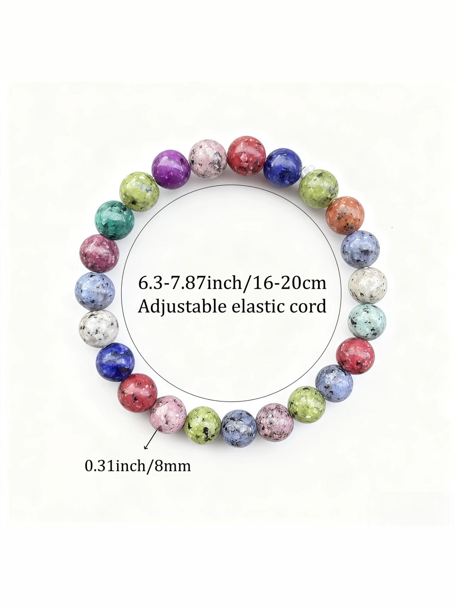 Seven Chakra Natural Crystal Bracelet, Spiritual Healing, Multicolor Energy Stones, Promotes Mental Health and Emotional Stability