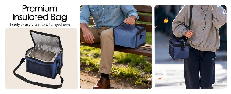 Smart Self-Heating Lunch Box 1.5L, Cordless Electric Heating Lunch Boxlong Battery Life, Suitable for Use in Trucks/Cars/Offices/Camping/Travel.