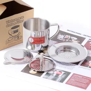 Authentic Medium 8oz Vietnamese Screw Down Phin Coffee Filter Maker Press Made in Vietnam