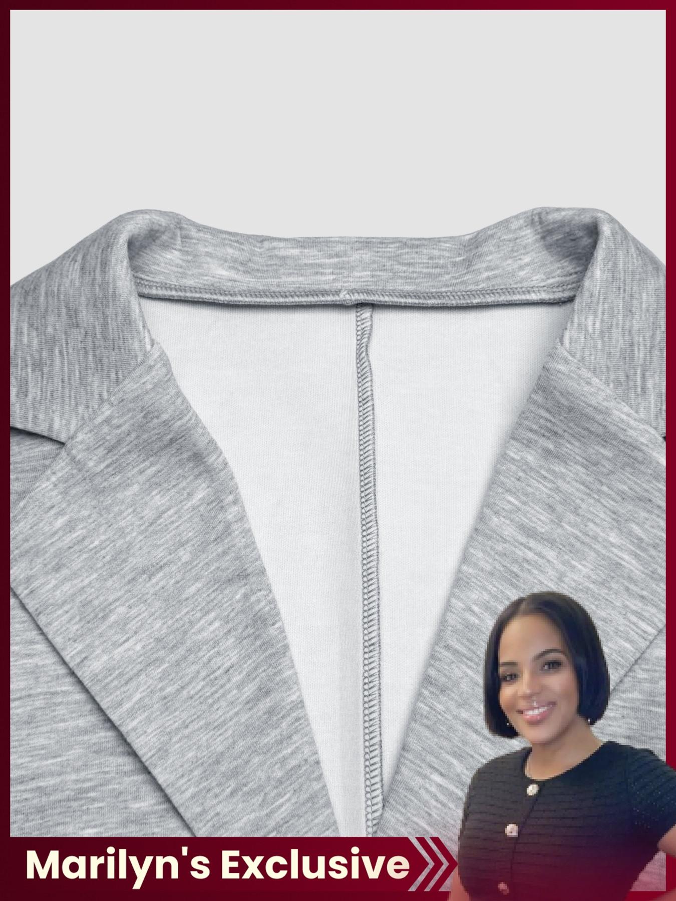 【Marilyn's Exclusive】Valentine's Day Women's Striped Print Blazer Jacket & Wide Leg Pants Set, Casual Fitted Suit for All Seasons, Stylish Ladies' Clothing Ensemble